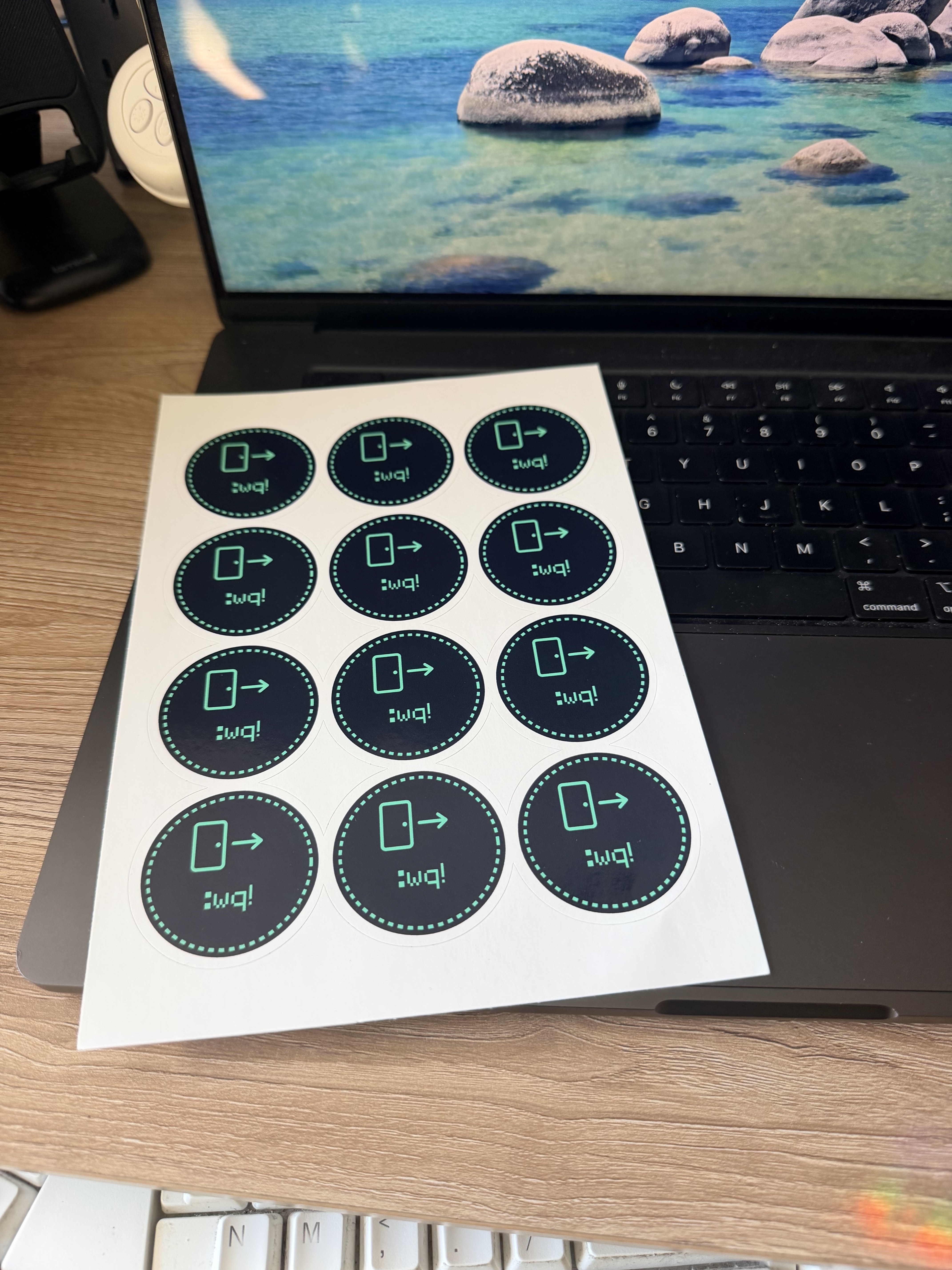 :wq! Escape Plan physical sticker sheet
